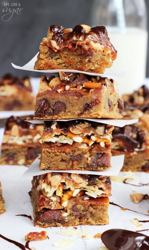 Irresistible Bacon Beer and Potato Chip Cookie Bars Recipe