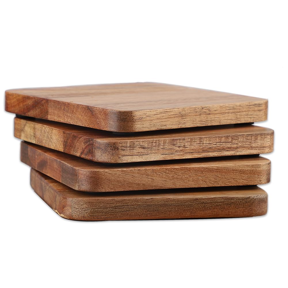 Natural Wooden Drink Coasters – Protect Your Table with Style and Durability