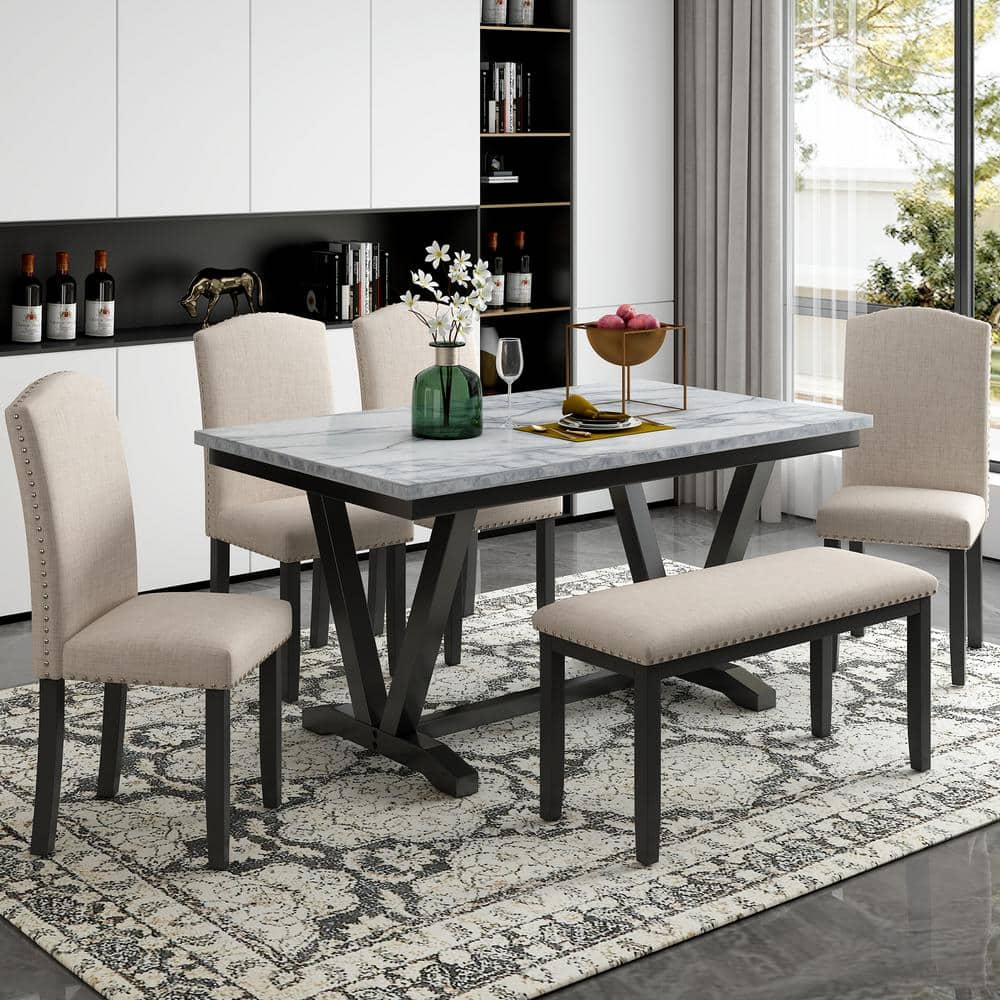 Stylish 6-Piece Dinner Set for Modern Dining – Perfect for Family Meals