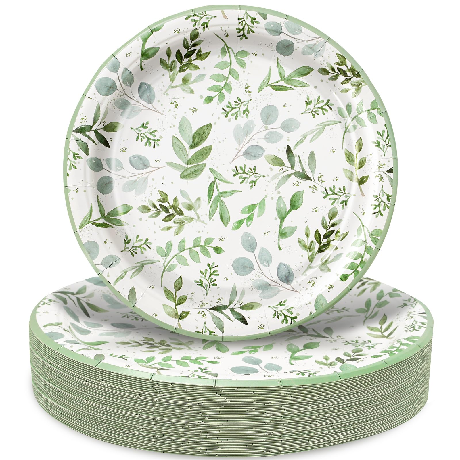 Sage Watercolor Wedding Dinner Plates: Perfect for Your Spring Celebration