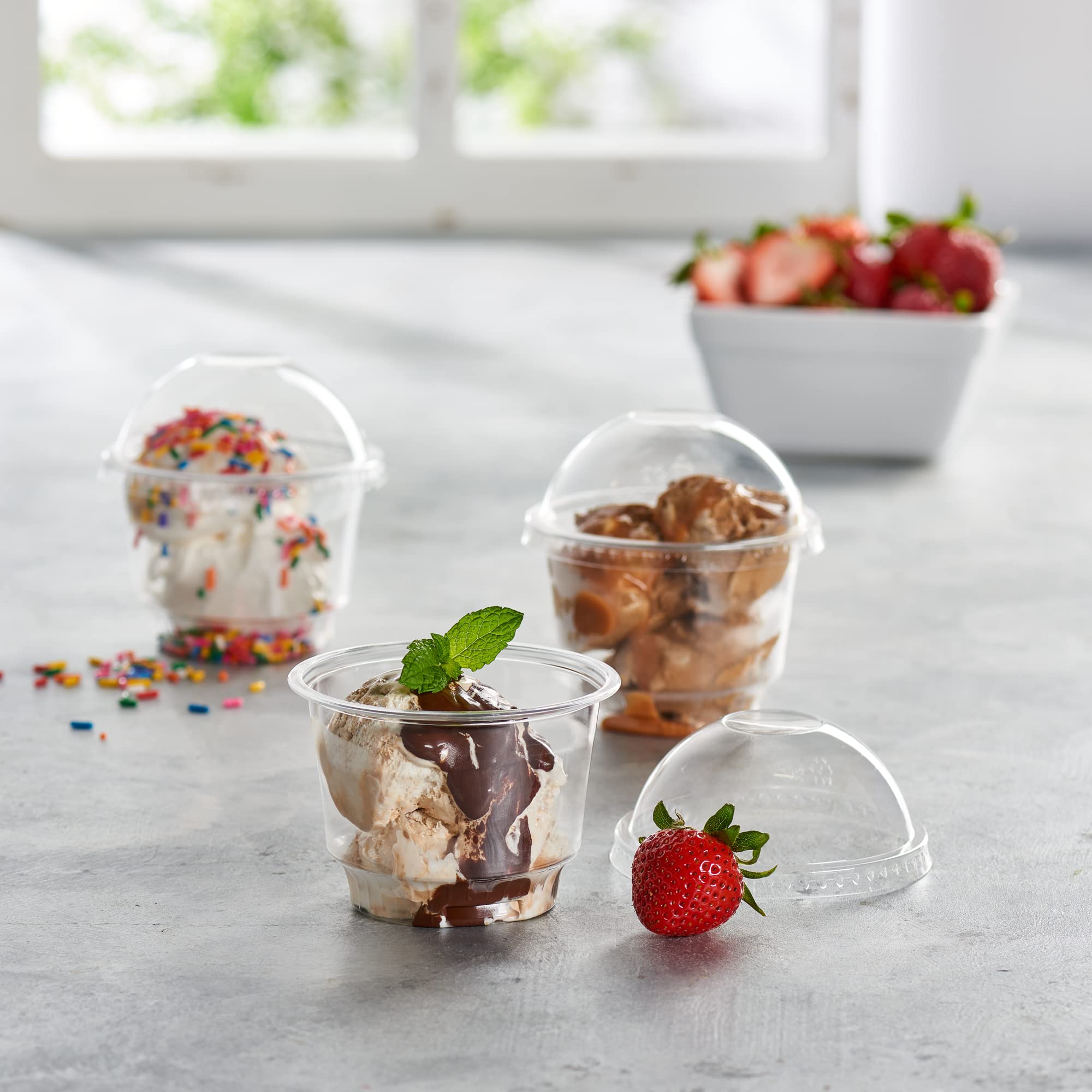 Clear Plastic Dessert Cups 8 oz to 12 oz with Lids – Perfect for Snacks, Ice Cream & More