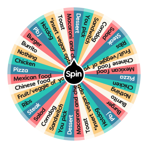 Discover Your Next Meal with the Wheel of Dinner – Spin for Delicious Choices!