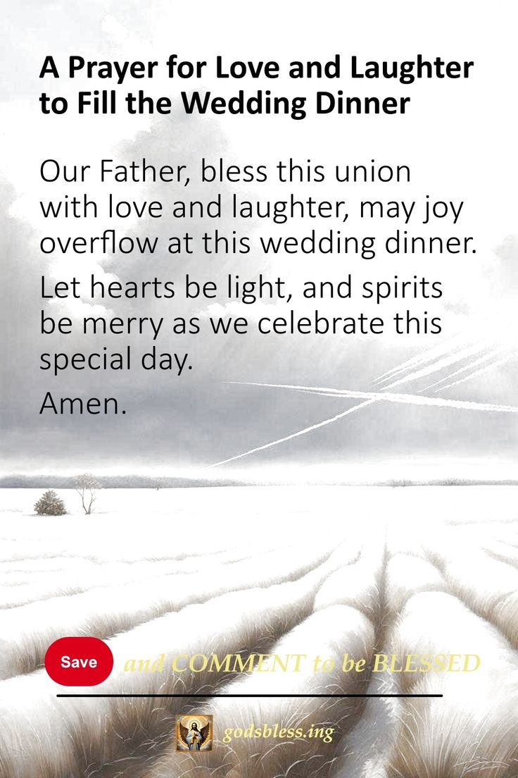 Heartfelt Wedding Dinner Prayer for Blessings and Joyful Union