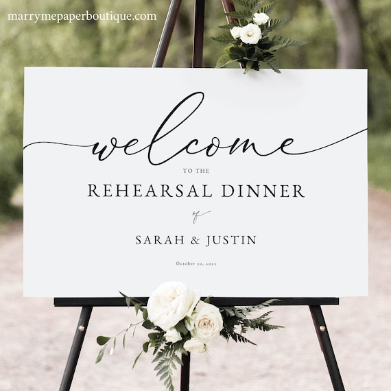 Rehearsal Dinner Sign Ideas | Customizable and Stylish Signs for Your Event