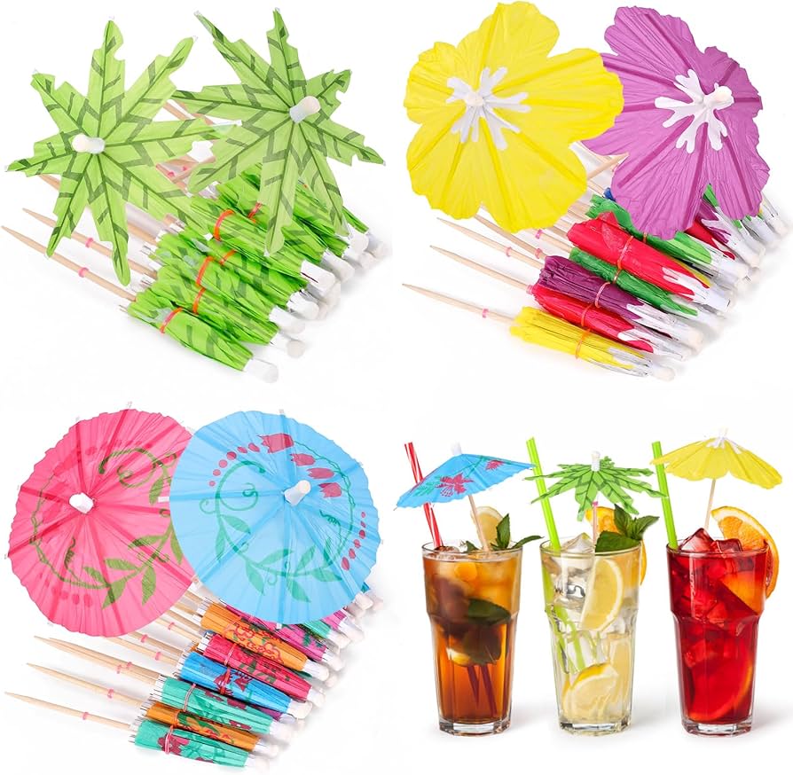 Buy Colorful Drink Umbrellas for Cocktails, Parties & Decorations