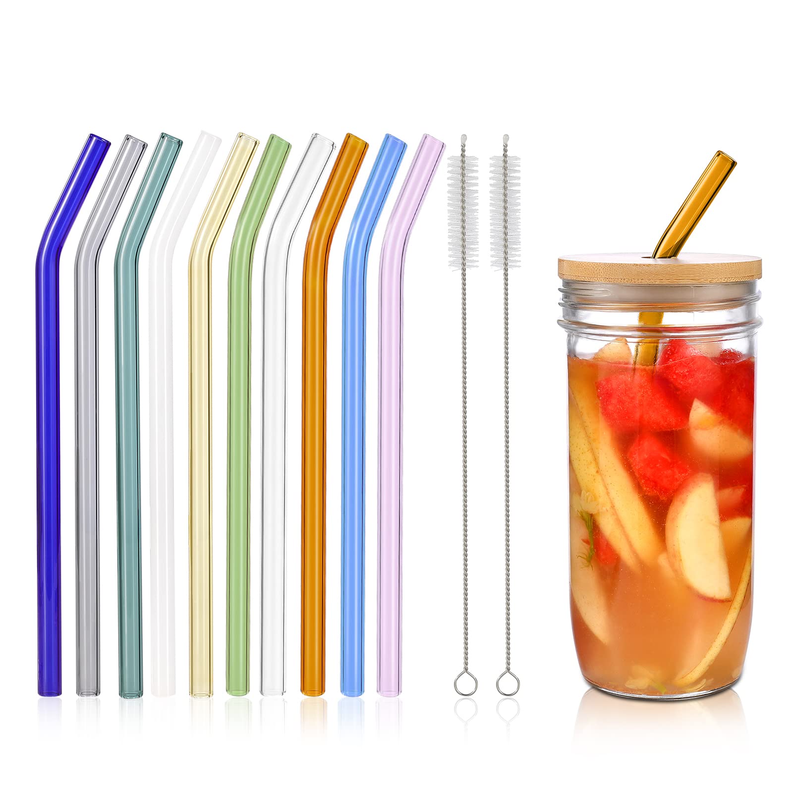 Durable Glass Drinking Straws - Perfect for All Beverages