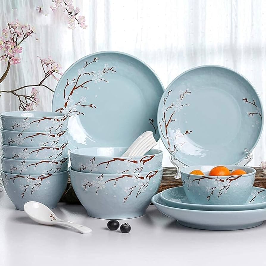 Elegant 18-Piece Dinner Set for 6 - Perfect for Family Dining