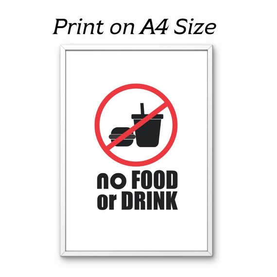 Printable No Food or Drink Sign: Easy-to-Use PDF for Any Location