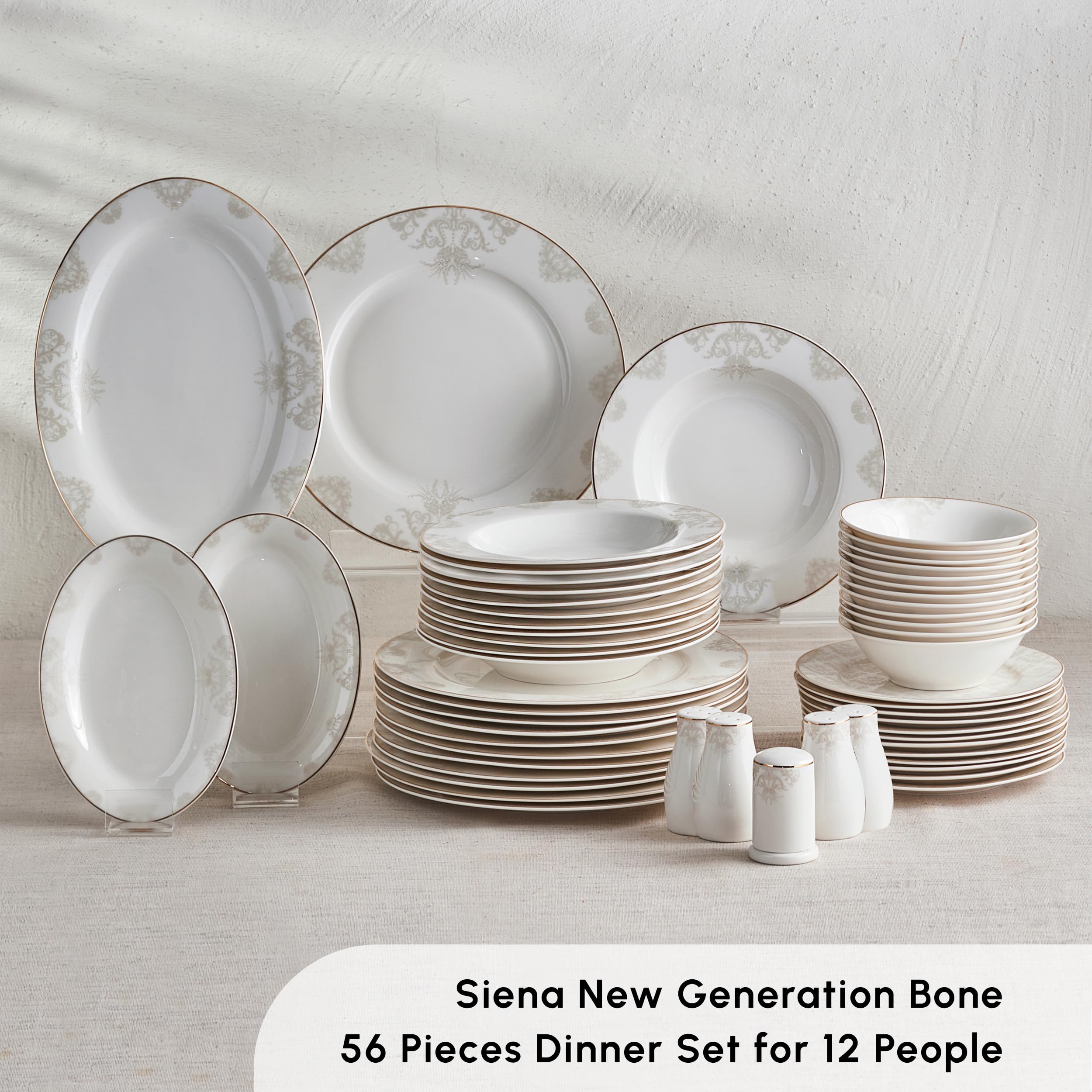 12 Setting Dinner Set for Elegant Dining – Complete Dinnerware Collection