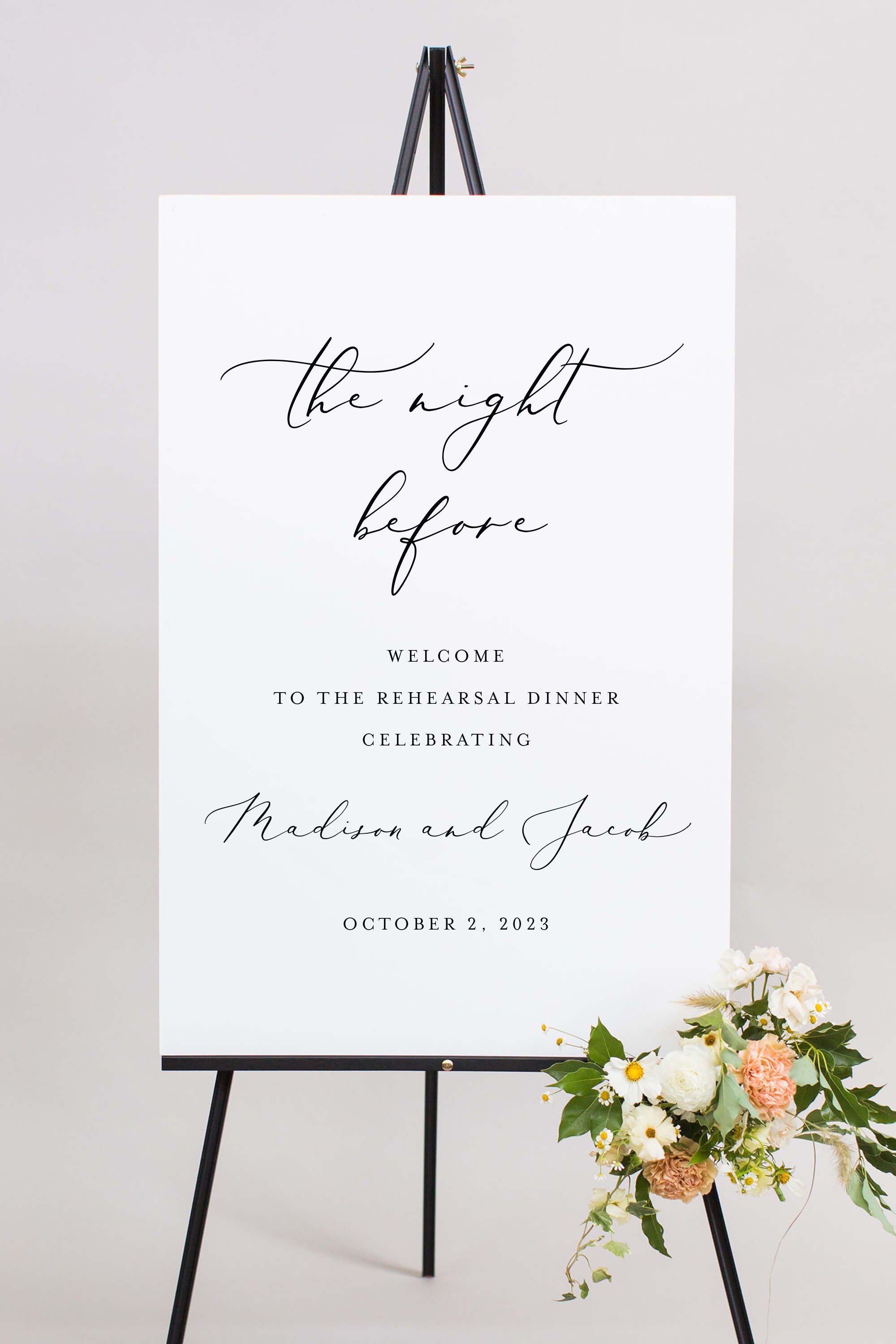 Rehearsal Dinner Sign Ideas | Customizable and Stylish Signs for Your Event