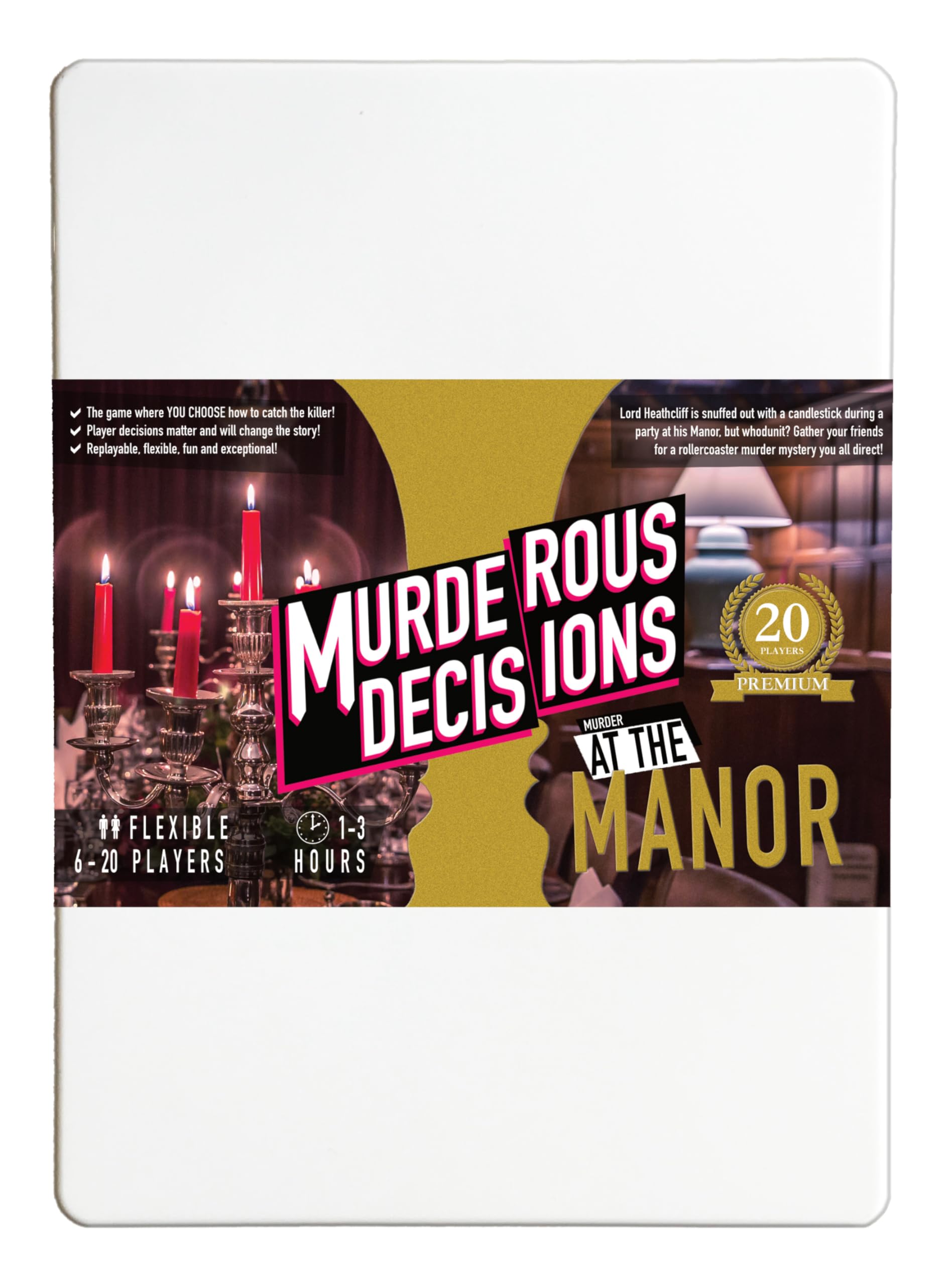 Solve the Crime: Murder Mystery Dinner Party Kit for 6-20 Players