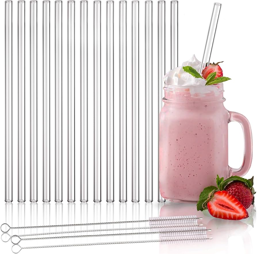 Durable Glass Drinking Straws - Perfect for All Beverages