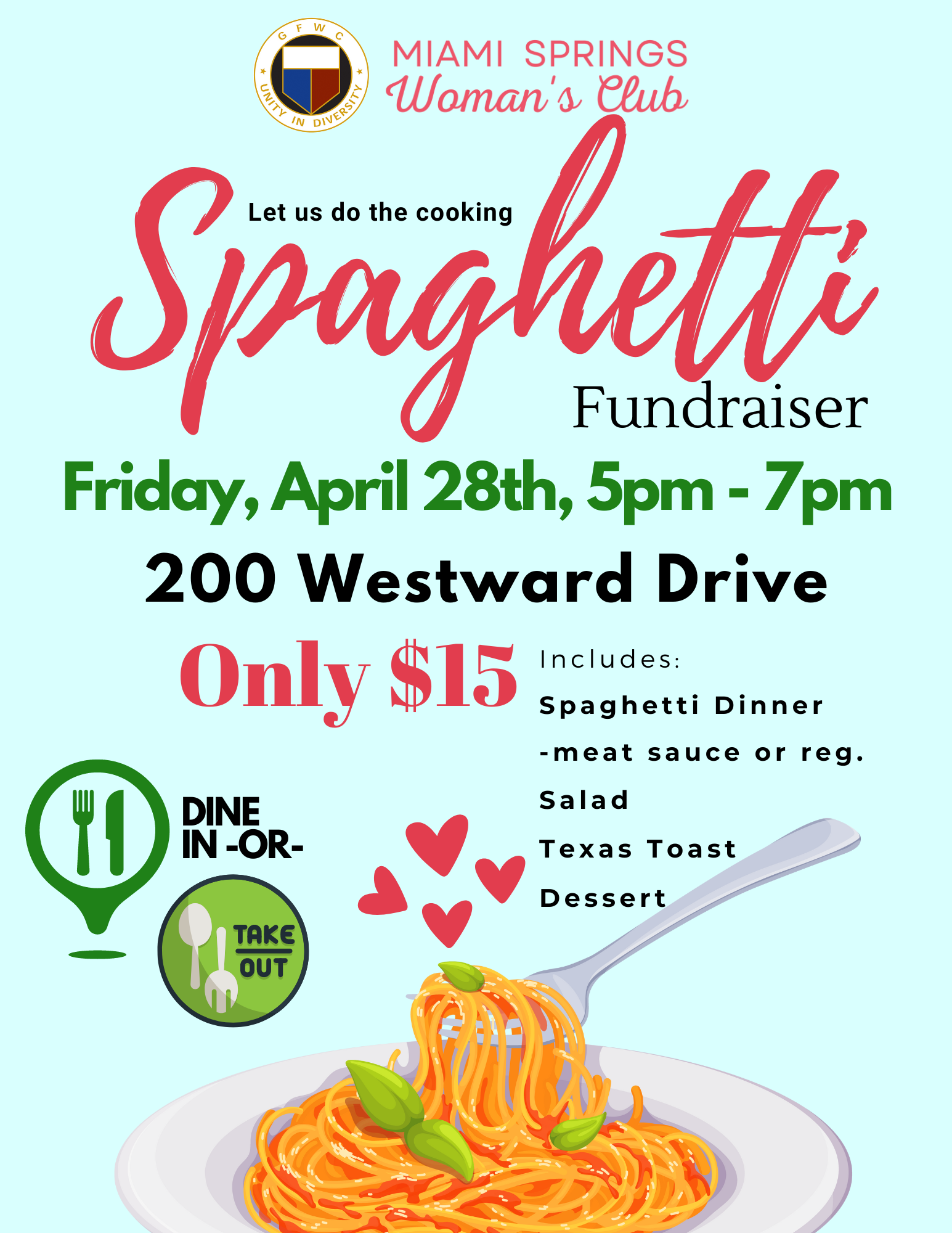 Join Us for the Sugar Springs Spaghetti Fundraiser Dinner and Make a Difference