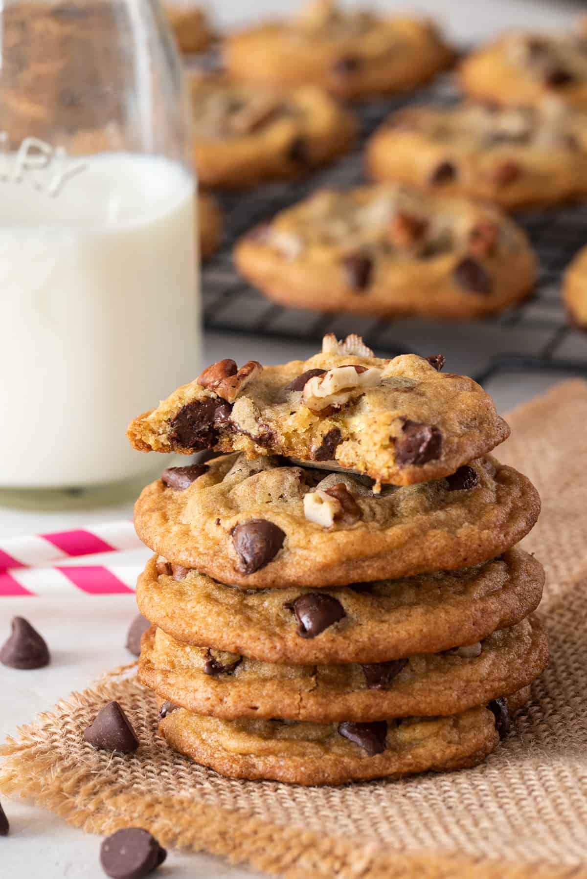 Best chocolate chip pecan cookie recipe ever! You have to try this easy and delicious way to bake cookies at home for your family!