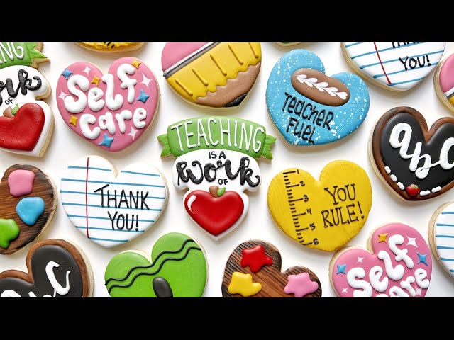 Make Your Teacher Smile with These Teacher Appreciation Cookies and Decorating Ideas.