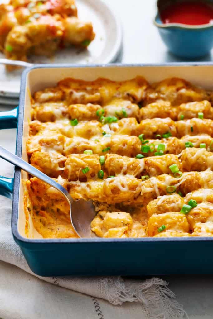 Buffalo Chicken Tater Tot Casserole Recipe: Simple and Satisfying