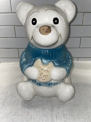 Blue Sweater Teddy Bear Cookie Jar by Welcome Taiwan: Limited Edition! Grab This Cute Kitchen Accessory Now!