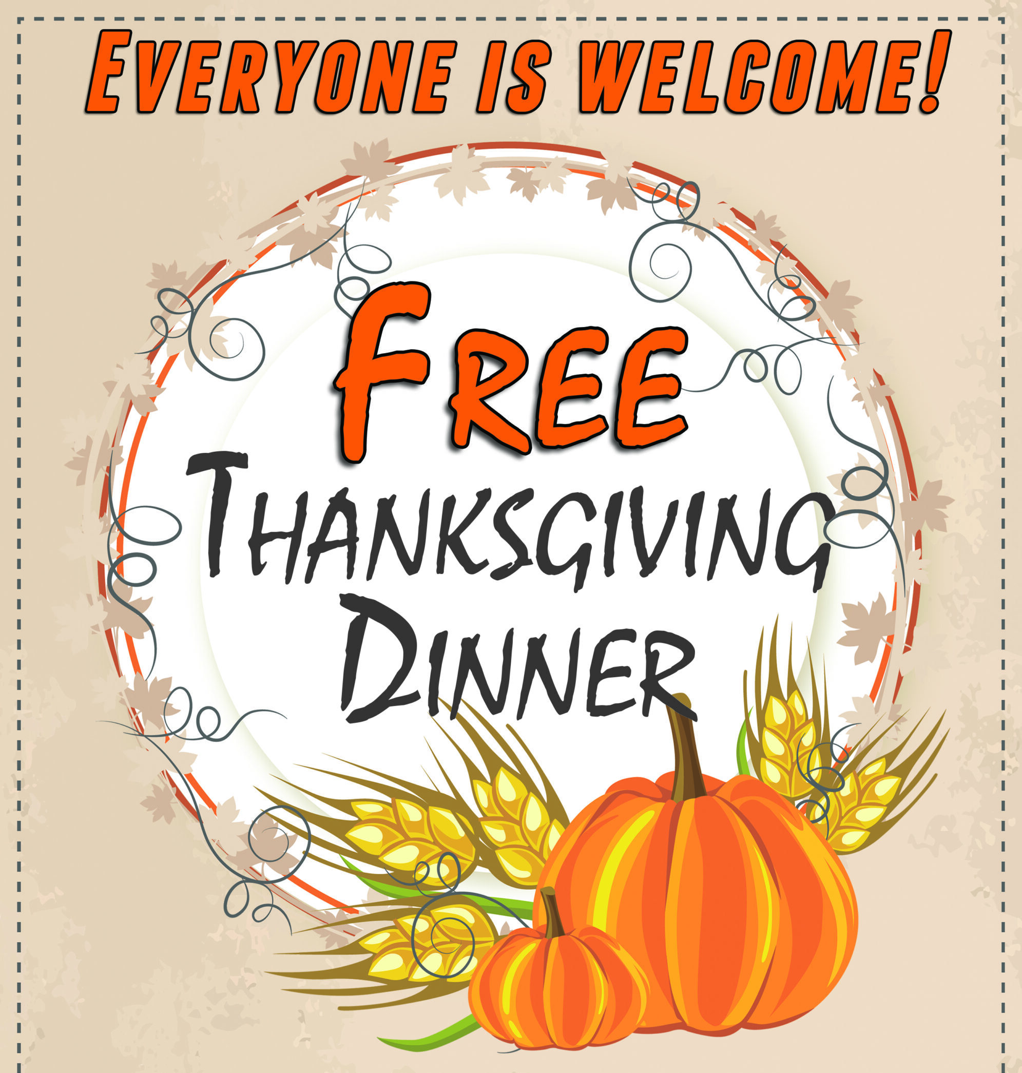 Get a Free Thanksgiving Meal:  Thanksgiving Free Dinner Near Me