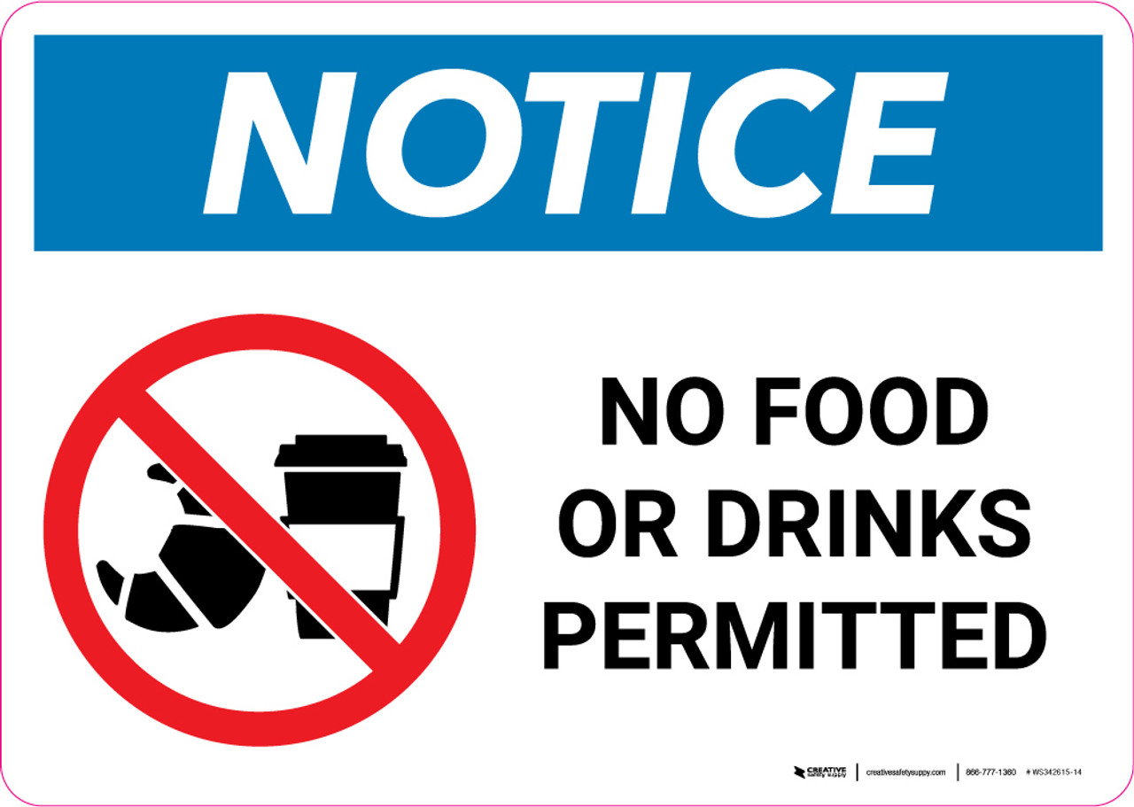 No Food and Drink Sign: Common Rules and Easy Tips to Follow for a Better Environment.